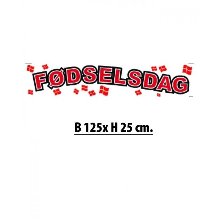 Banner m/ flag & Fødselsdag