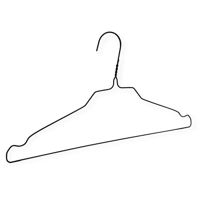 Renseribøjle, voksen, med hak, sort, pk. med 500 stk, 40 cm