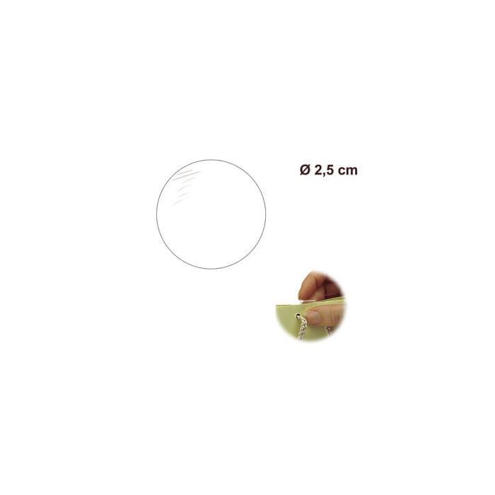 Plomberingsetiket - rund 25 mm. blank