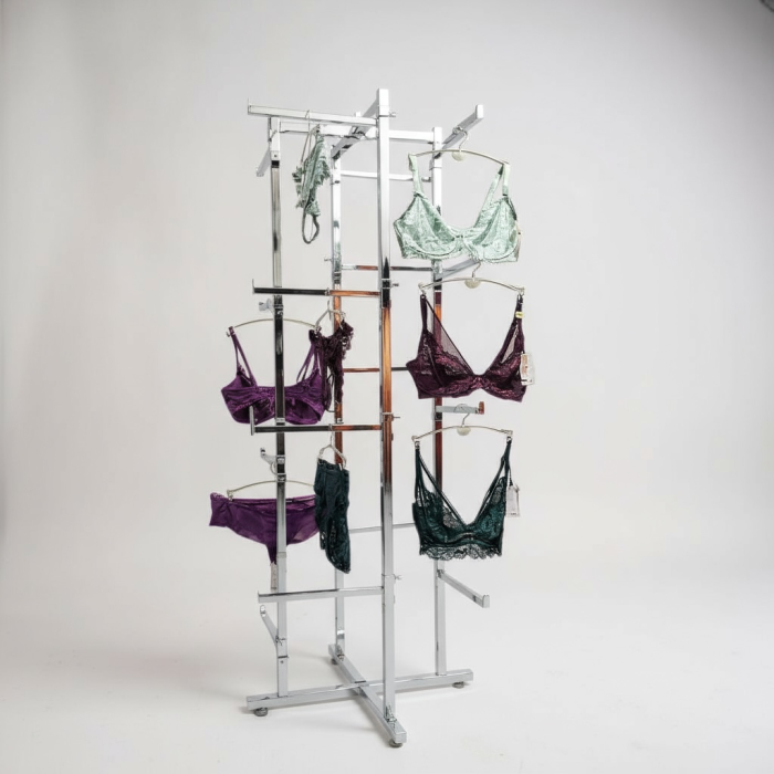 Gulvstativ med 16 arme 30,5, krom, 70 x 70 x H150 cm