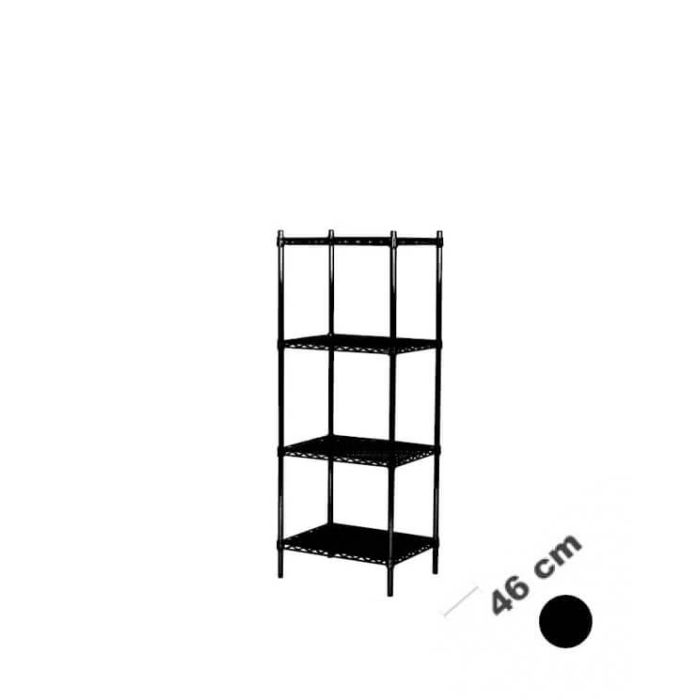 Reol - Sort (B 61 x D 46 x H 160 cm.)