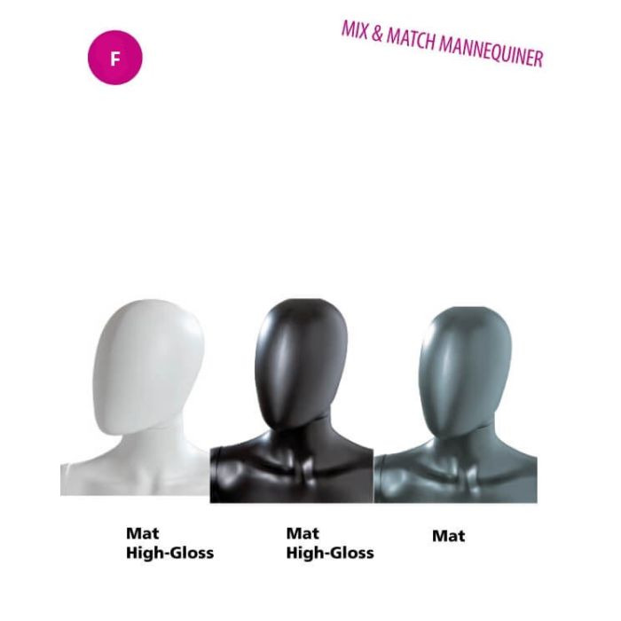 Dame mannequinhoved u/ ansigtstræk