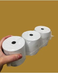 Bon rulle, thermo, B 80mm Ø80, kerne diameter 12 mm, længde 60 m, pakket med 5 ruller