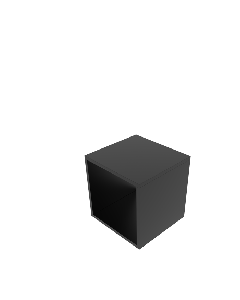 Dekorations Kube B40 - Sort.