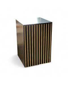 Disk lukket som hjørne Sort 60 x 60 x H90 cm DEMO
