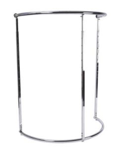 Buet tøjstativ i krom. Højdejusterbar, B109 x D61 x H125-186 cm.