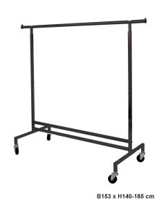 Disco II, højdejusterbar, sort , B153 x H140-185 cm