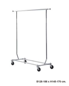 Disco I, helt sammenklappeligt, justerbar, krom, B128-188 x H145-170 cm