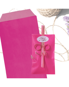 Gavepose, kraftpapir - pink. Vælg størrelse