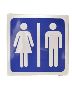Pictogram Dame/herre toilet  Blå/Hvid