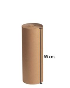 Pakkepapir B 65 cm x 350 mtr. - Kraftig. Brun