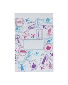 Forsendelsesposer m/ tape m/motiv, pk. med 50 stk., 45 micron, 40 x 54 cm