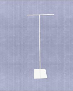 T-display - Højdejusterbar. Hvid. H43-81 cm. Firkantet fod - smykkedisplay