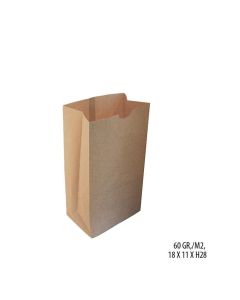 Papirpose. H 28 cm. 200 stk. M/ klodsbund, natur