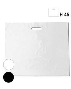 Plastikpose - Stor (B 56 x D/BF 8 x H 45 cm.) - Budget - 100 stk. Vælg sort eller hvid