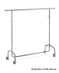 Super Konfektionsstativ - Krom, justerbar, B140-220 x D55 x H146-190 cm
