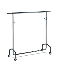 Super Konfektionsstativ - Sort, justerbar, B140-220 x D55 x H146-190 cm
