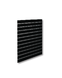 Rillepanel - 120 x 120 cm. - sort - 10 cm. 1  stk. - Supersæt, glat overflade