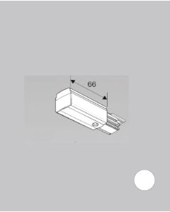 Tilslutningsstykke, 1F, 230V, hvid