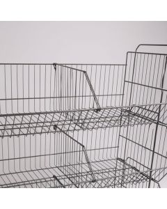 Skillerum til skabelkurv, D39,8 x H21,2 cm. Mat sort