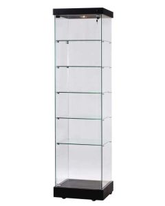 Vitrine - Toscana 1 - høj model. 50 x 46 x H 184 cm. - Sort