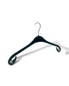 Plastbøjle, Voksen, formpresset, med kraftig ophæng, sort, 43 cm. 300 stk.
