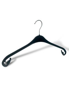 Plastbøjle, XL, formpresset, med kraftig ophæng, sort, 47 cm. 270 stk.