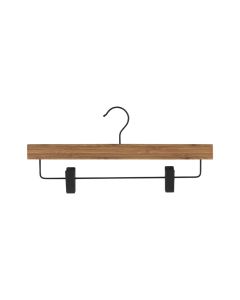 Bambus buksebøjle, massiv, med klemmer, natur, sort krog, 36 cm.