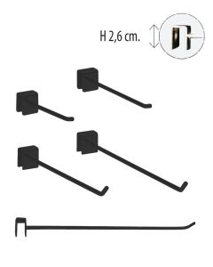 Varekrog - 12 mm. dekostang - Sort. Vælg længde