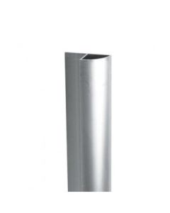 Afslutnings- /sideliste til rillepanel. Rund afslutning H 240 cm. Alu