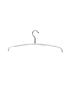 Strikbøjle, herre, lige, skridsikker, med gummi, hvid, 48 cm