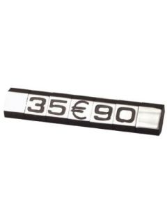Prismærkesæt, 360 stk m/ stander. Sølv L7 x H9.5 mm.