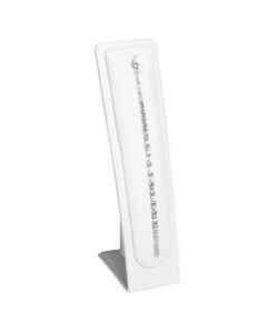 Halssmykkedisplay - kædedisplay. B5 x D 8 xH 23 cm. Hvid PU, 1 kæde