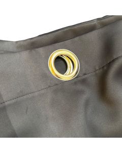 Forhæng. 135x220 cm sort, m/8 Ringe Ø40 mm L 218 X B 135 cm ( 4,5 cm ned til center i ringe )