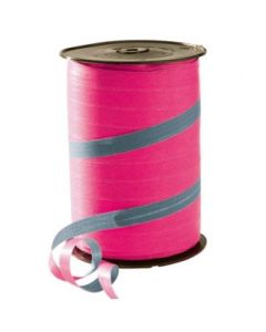 Gavebånd, mat, tofarvet, grå/fuchsia, 10 mm x 250 mtr.
