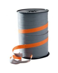 Gavebånd, mat, tofarvet, grå/orange,  10 mm x 250 mtr.
