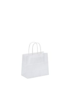 Hvid Papirpose 19x8x21 cm. 50 stk.