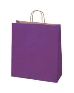 Auberginefarvet papirspose 35 x 14 x 44 cm. 50 stk.