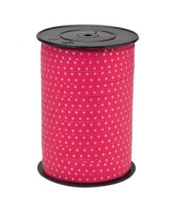 Gavebånd. Fuchsia m/ prikker.  10 x 225 mtr.