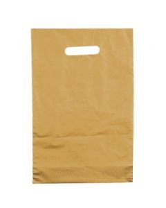 Guldfarvet plastikpose 22x30 cm