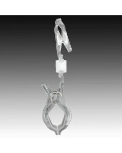 Clear Grip skilteholder - lille klemme, H 11 cm.