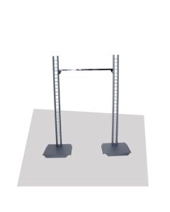 Flight bøjlestativ, H160cm B160cm, titan - fod til væg