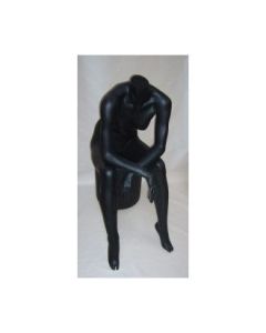 Faceless damemannequin, Sort. Siddende stilling uden