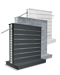 Dobbelt-sidet gondol m/ Zeta skinne. 4 -sidet.  H 135 x 125 x 60/25 cm. Vælg farve