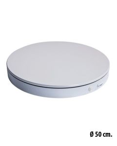 Drejesokkel til mannequin, hvid, Ø50 cm, max 50 kg