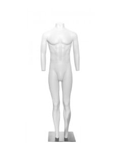 Fotomannequin. Hvid, herre. H 175 cm.