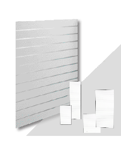 Rillepanel, Grå. 10 cm. Standard. Inkl. alulister. Vælg størrelse.