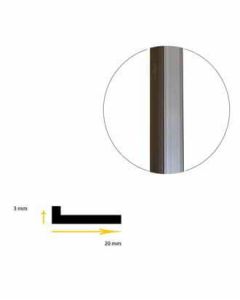 Sideliste Alu ( 20 x 3 mm ) H 240 cm.